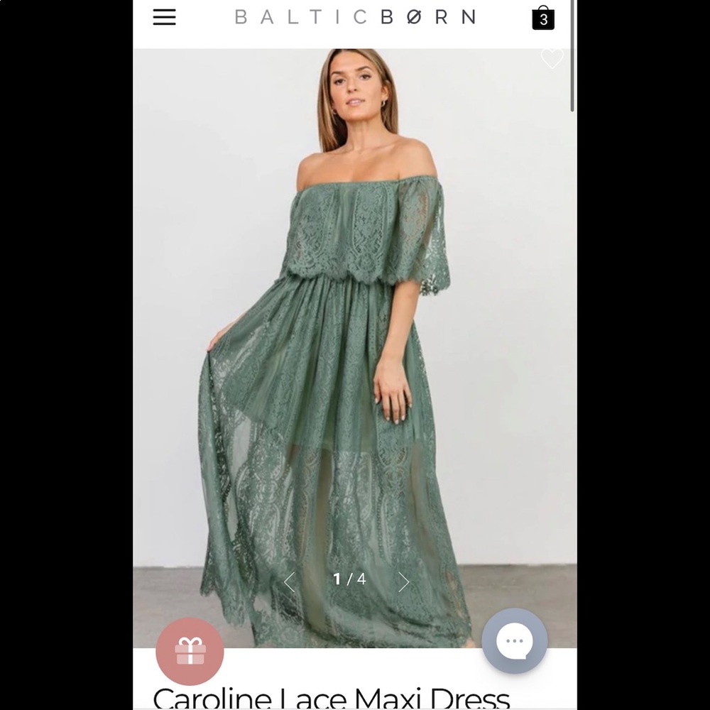 Lace off the shoulder dress Baltic born